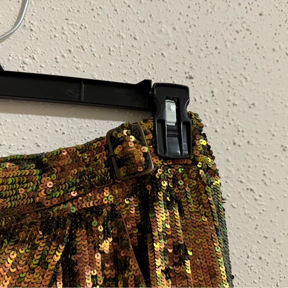 3.1 Phillip Lim Gold Sequin Silk Mini Shorts - Size 0 - Picture 9 of 10